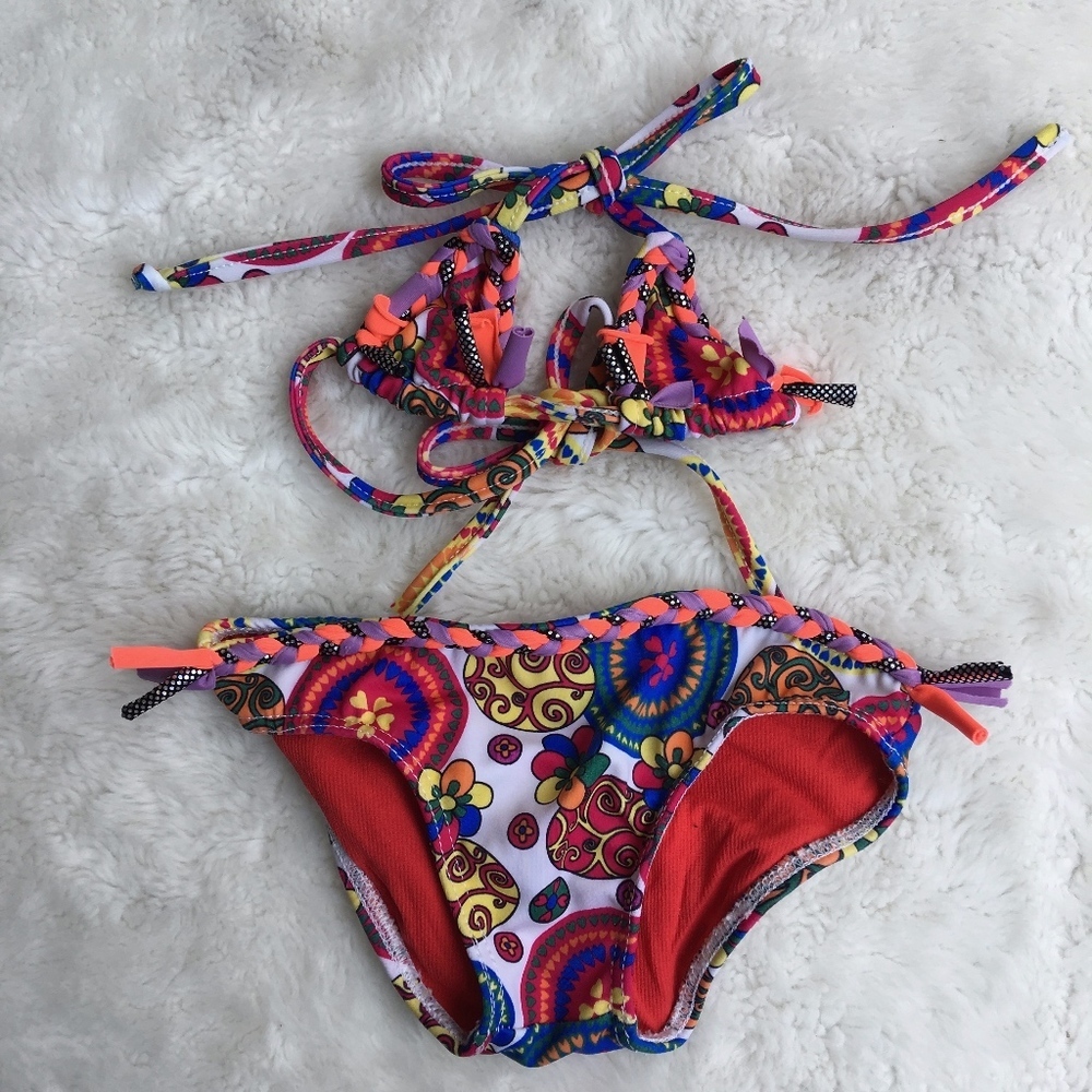 Girls Tiny Triangle Bikini Size 4